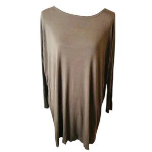 Cherish Boutique Women’s Brown Oversized Long Sleeve Tunic Top M/L